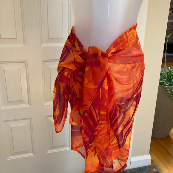 Spiegel Other - Cover up sarong, 26” x 55”, Orange, purple and yellow